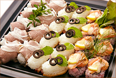 3種の飾りSUSHI　盛り合わせ